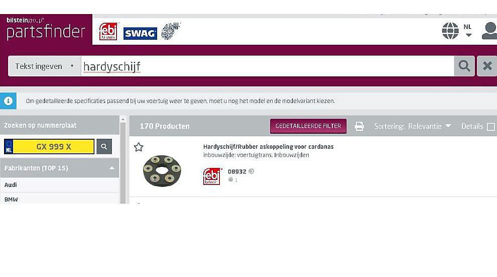 Nieuwe deskundige filter voor bilstein group 