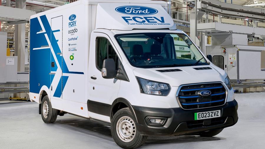 Ford test emissievrije E-Transit op waterstof in VK
